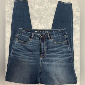 American Eagle Outfitters Women's Dark Blue Skinny Jeans